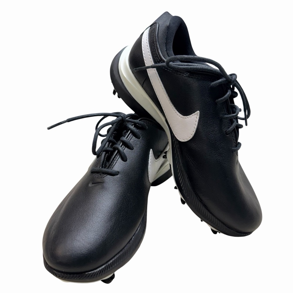 Nike Victory‎ Golf Shoes Black White Leather Spikeless Cleats Women's US 3.5